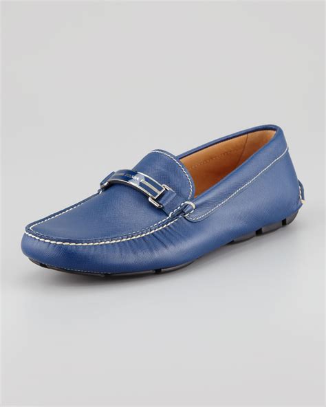 prada saffiano driving shoes|Men's Loafers .